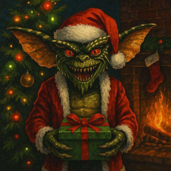 Gremlin u krbu s dárkem